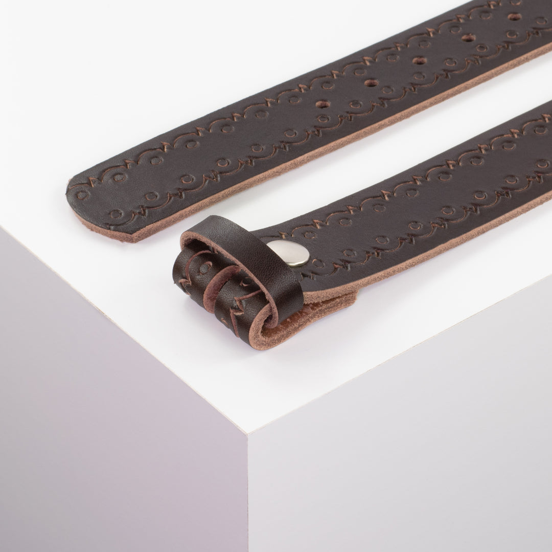 Ledergürtel 4cm braun Lochwelle