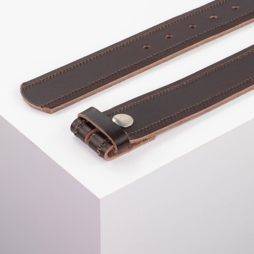 Ledergürtel 4cm braun Reisverschluss