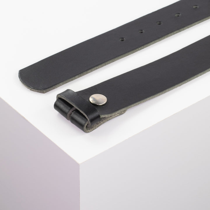 Ledergürtel 4cm schwarz ohne Muster