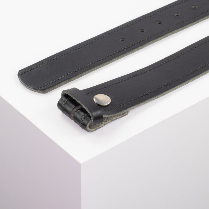 Ledergürtel 4cm schwarz Reisverschluss