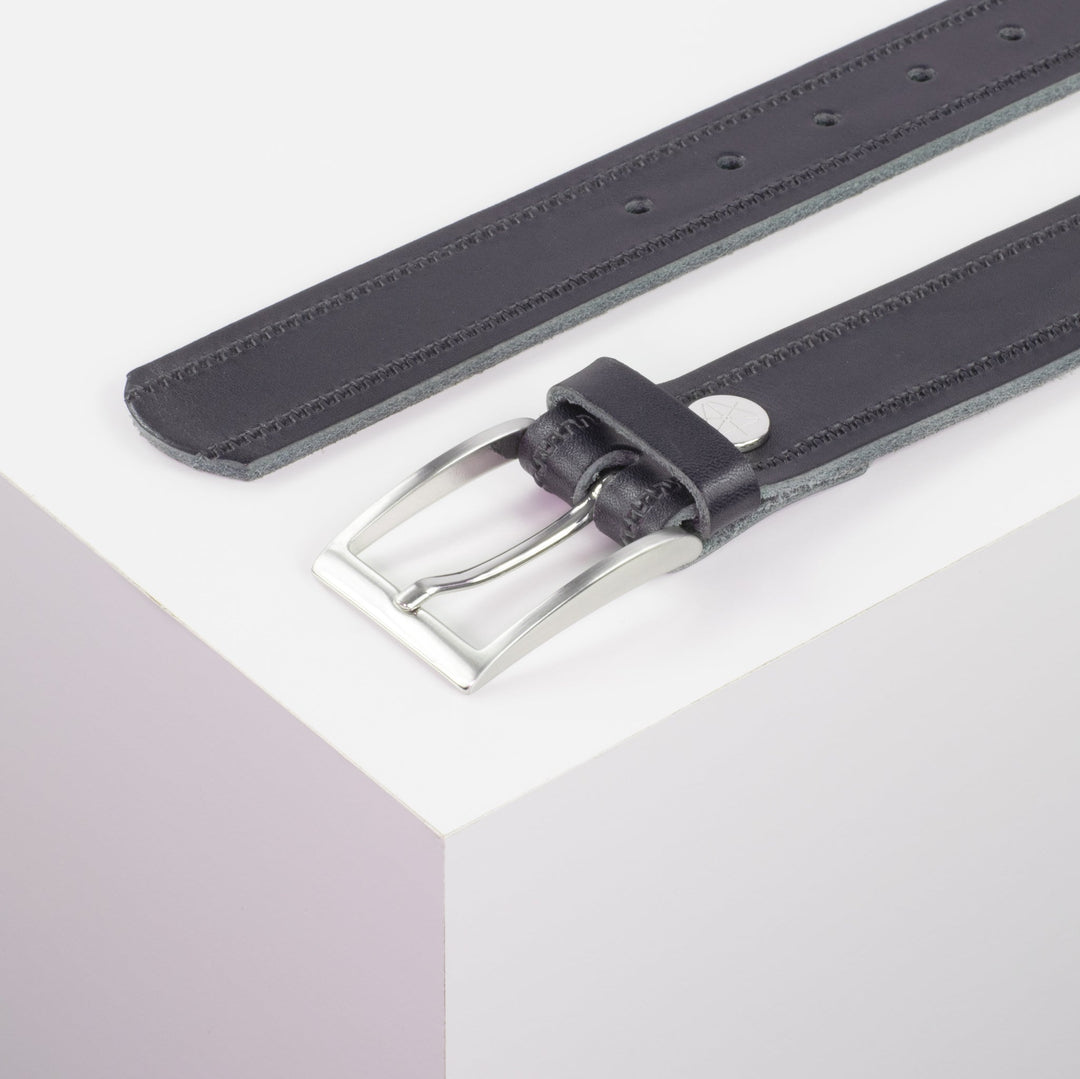 Ledergürtel 3,5cm mit Schnalle Los Angeles navi Reißverschluss