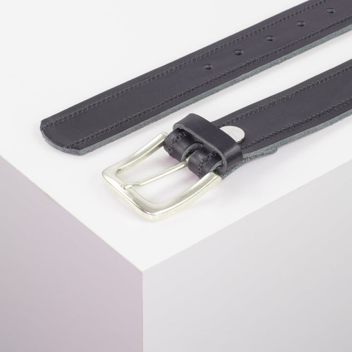 Ledergürtel 3,5cm mit Schnalle Kathmandu navi Reißverschluss