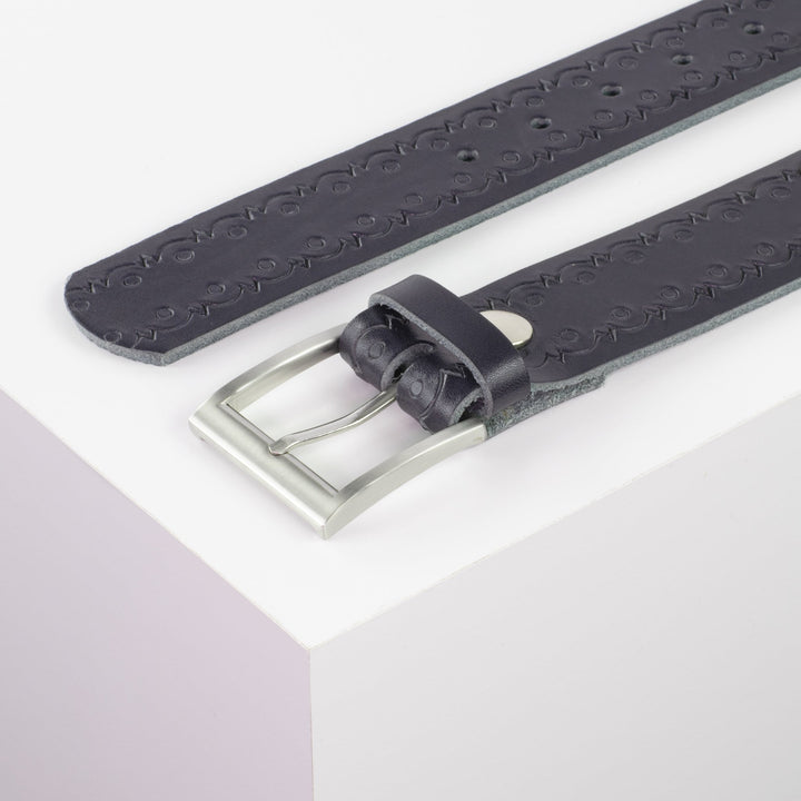 Ledergürtel 4cm mit Schnalle Milano navi Lochwelle