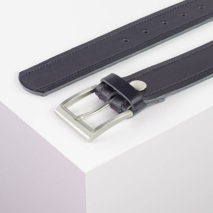 Ledergürtel 4cm mit Schnalle Milano navi Reißverschluss
