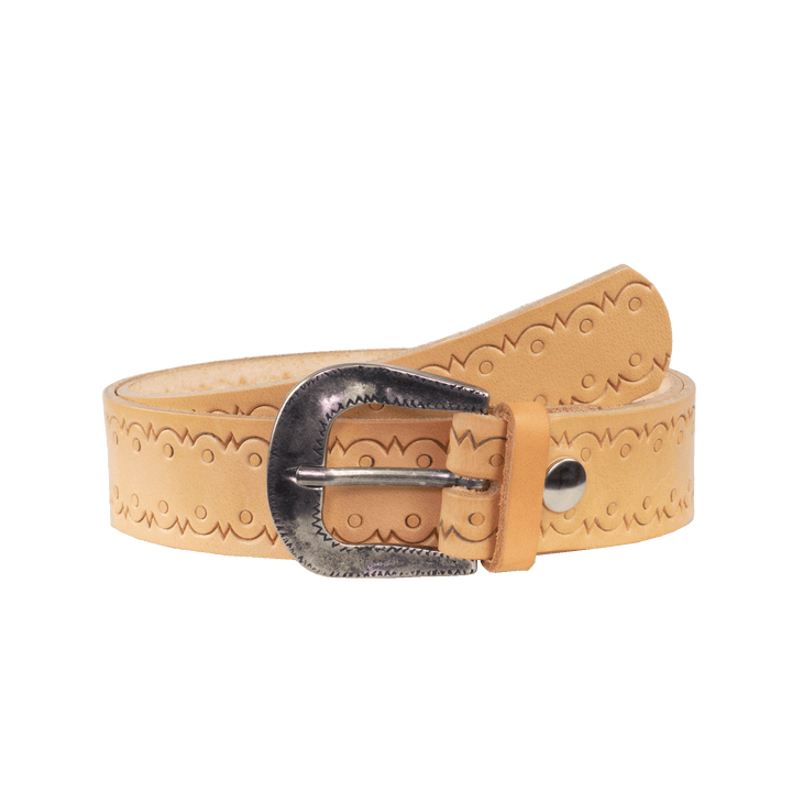Ledergürtel 4cm mit Schnalle Berlin natur Lochwelle