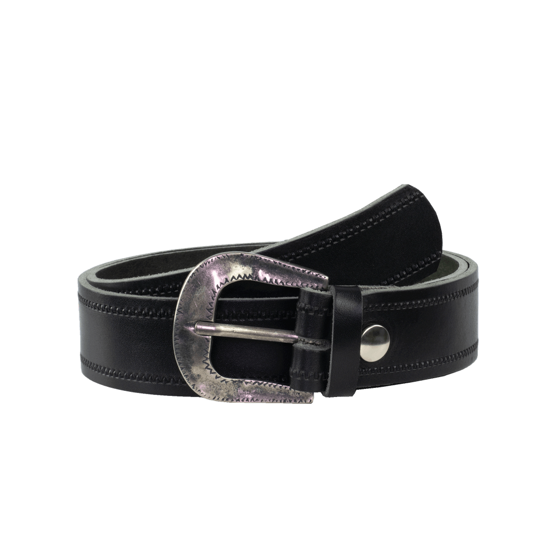Ledergürtel 4cm mit Schnalle Berlin schwarz Reißverschluss
