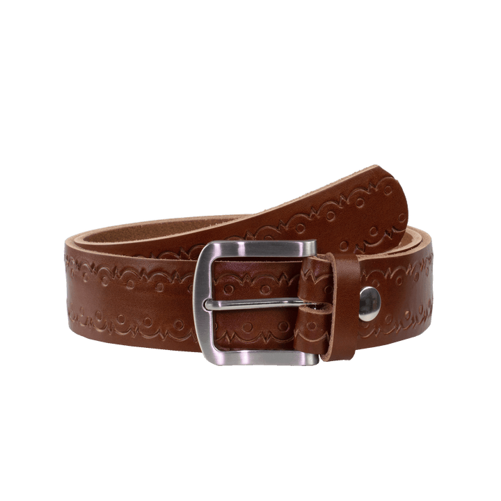 Ledergürtel 4cm mit Schnalle Tokyo cognac Lochwelle