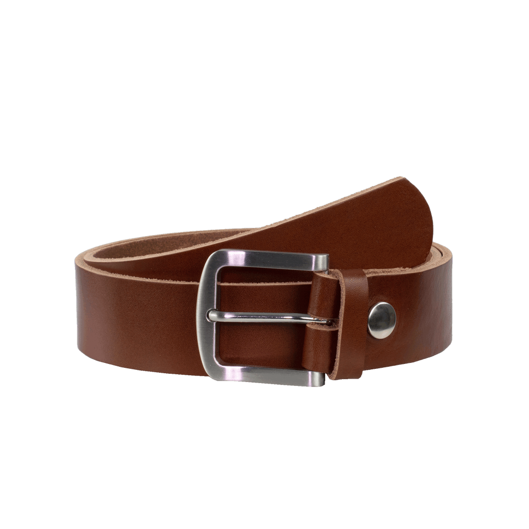 Ledergürtel 4cm mit Schnalle Tokyo cognac ohne Muster