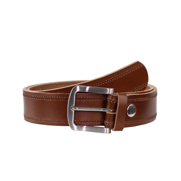 Ledergürtel 4cm mit Schnalle Tokyo cognac Reißverschluss