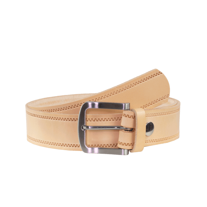 Ledergürtel 4cm mit Schnalle Tokyo natur Reißverschluss
