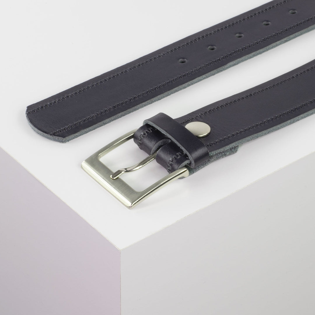 Ledergürtel 4cm mit Schnalle Copenhagen navi Reißverschluss